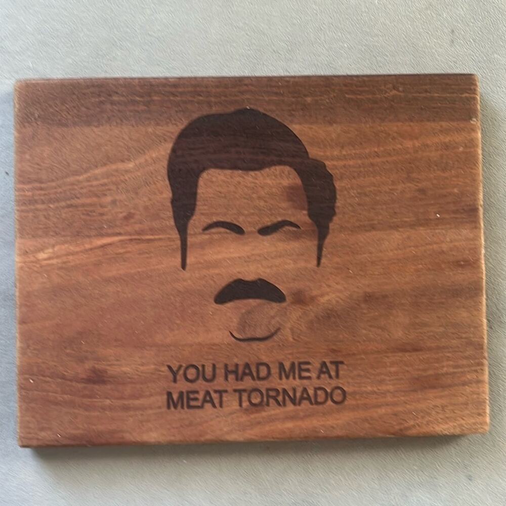 Ron Swanson Meat Torando Parks and Rec Cutting board plaque